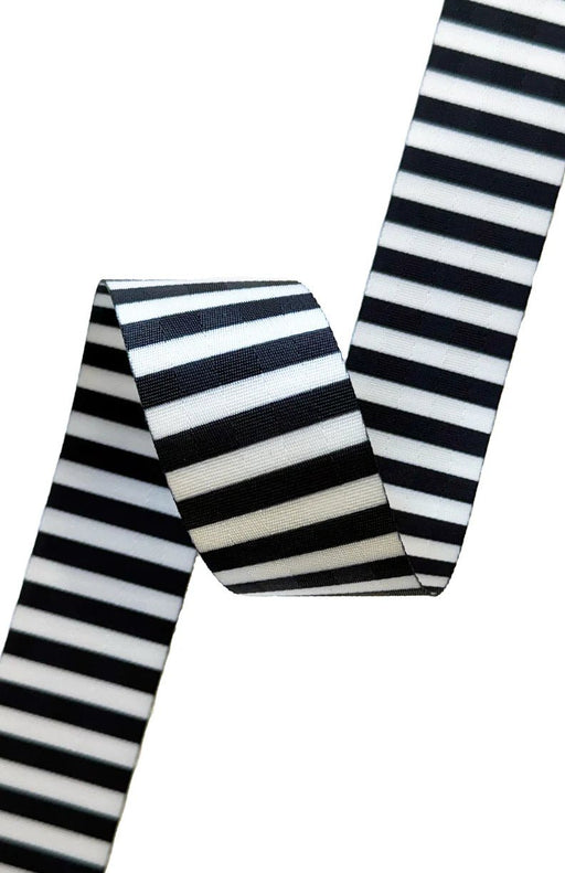 Strapping Black & White striped 2" Wide - Woven Modern Fabric Gallery