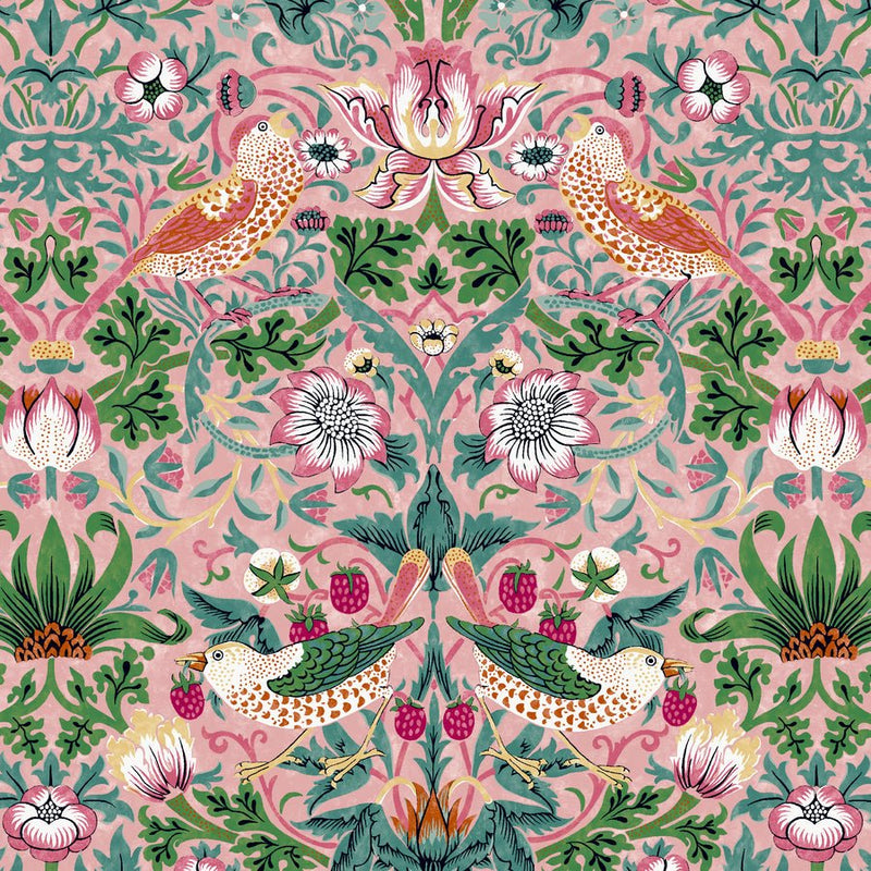 Strawberry Thief Blush - Woven Modern Fabric Gallery