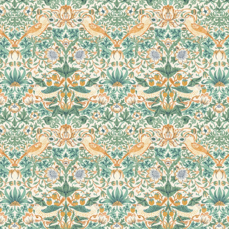 Strawberry Thief Mint - Woven Modern Fabric Gallery