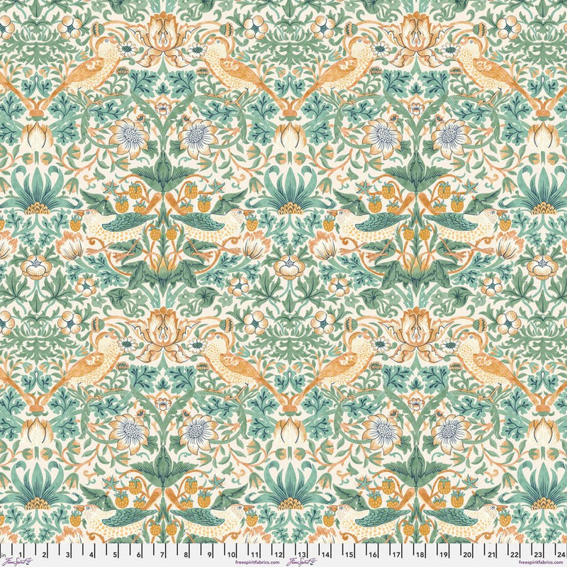 Strawberry Thief Mint - Woven Modern Fabric Gallery