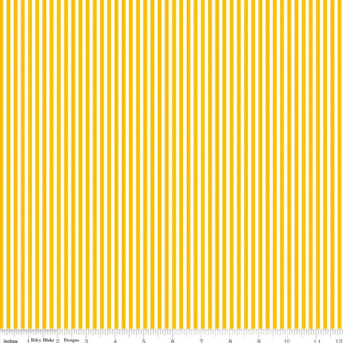 Stripe 1/8" Mustard - Woven Modern Fabric Gallery