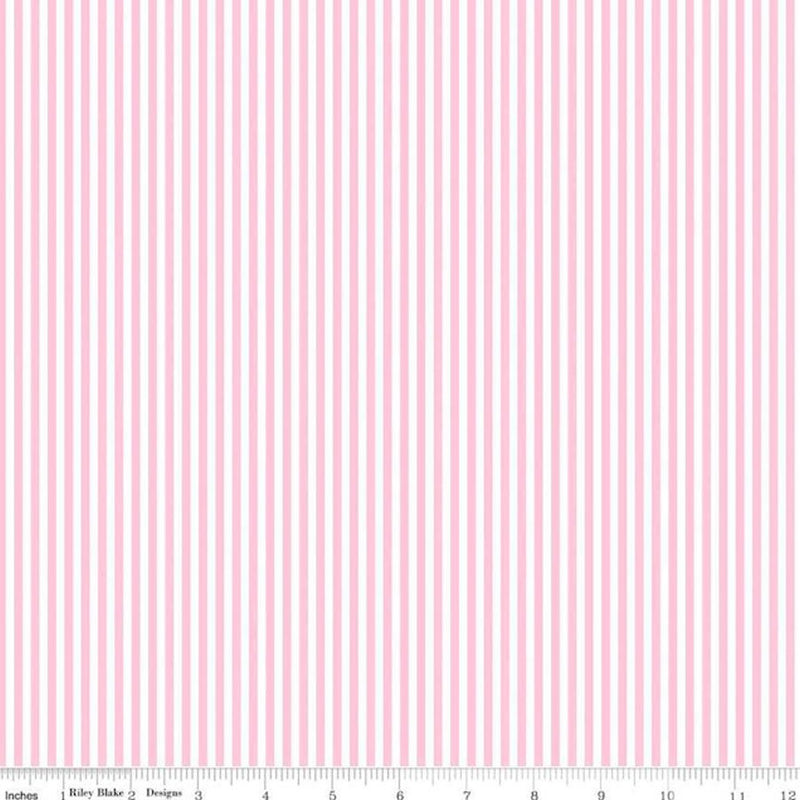Stripe 1/8" Peony - Woven Modern Fabric Gallery