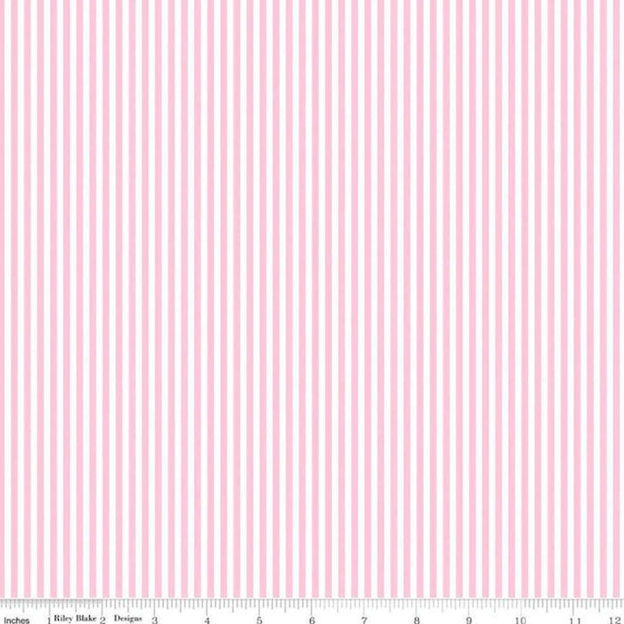 Stripe 1/8" Peony - Woven Modern Fabric Gallery