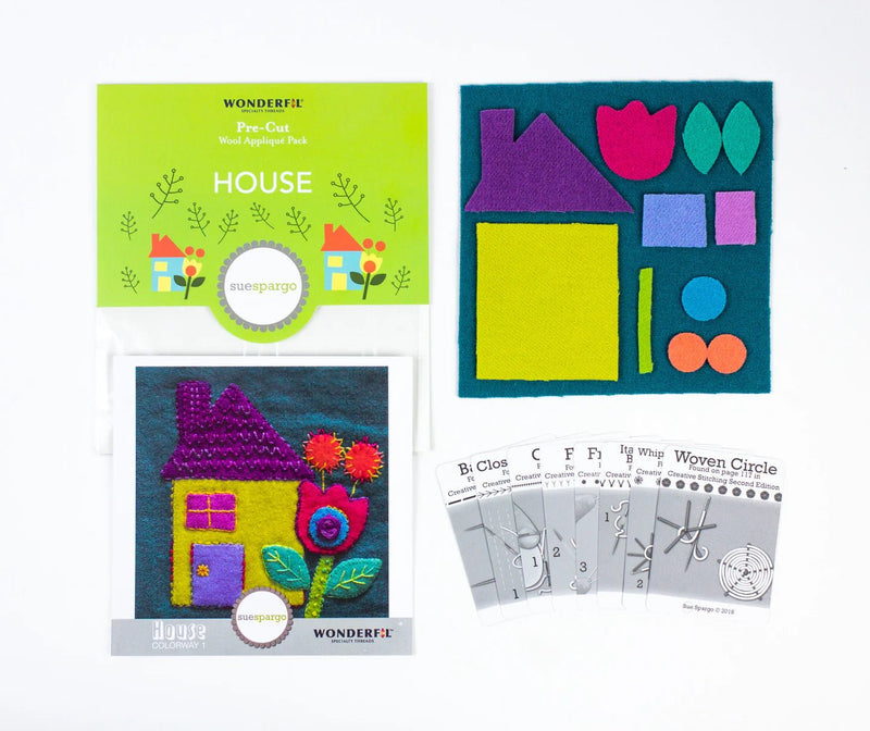 Sue Spargo Pre Cut Wool Kit House - Woven Modern Fabric Gallery