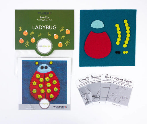 Sue Sparrgo Pre Cut Wool Kit Ladybug - Woven Modern Fabric Gallery