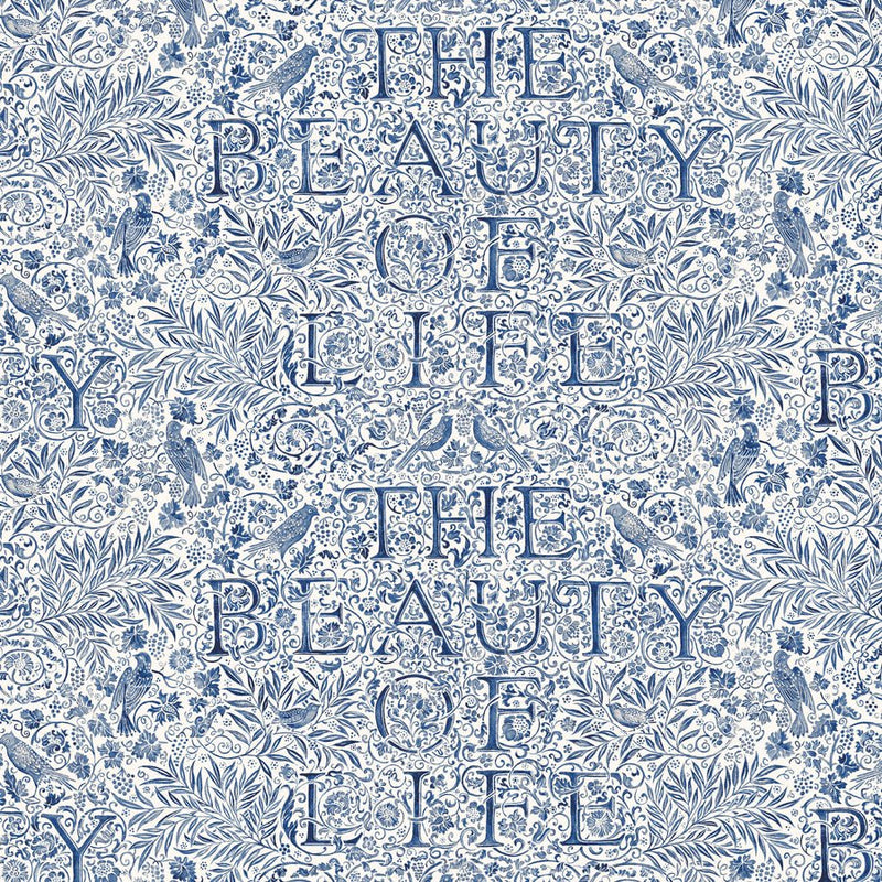 The Beauty of Life Indigo - Woven Modern Fabric Gallery