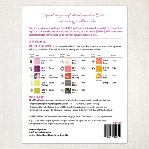 The Beetle Quilt Pattern - Woven Modern Fabric Gallery