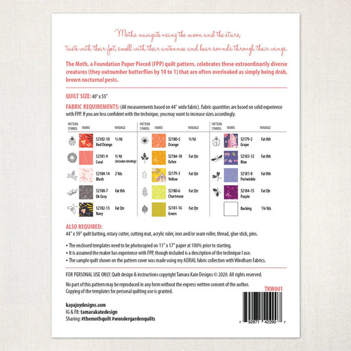 The Moth Quilt Pattern - Woven Modern Fabric Gallery