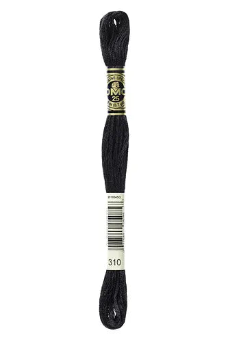 DMC Embroidery Floss 310 Black