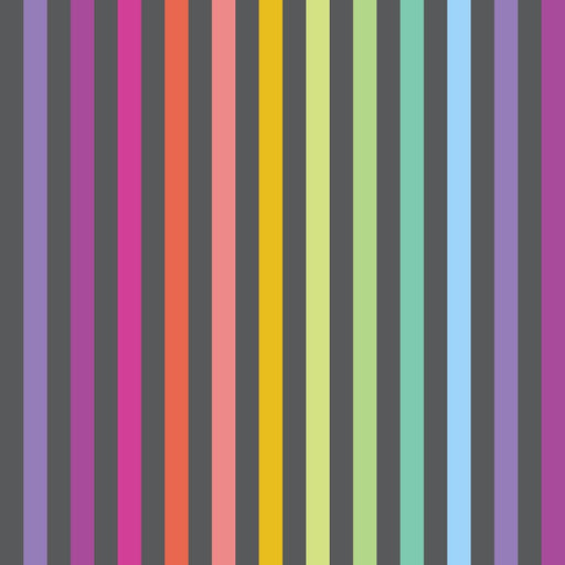Tula Pink Disco Stripe Carbon - Woven Modern Fabric Gallery