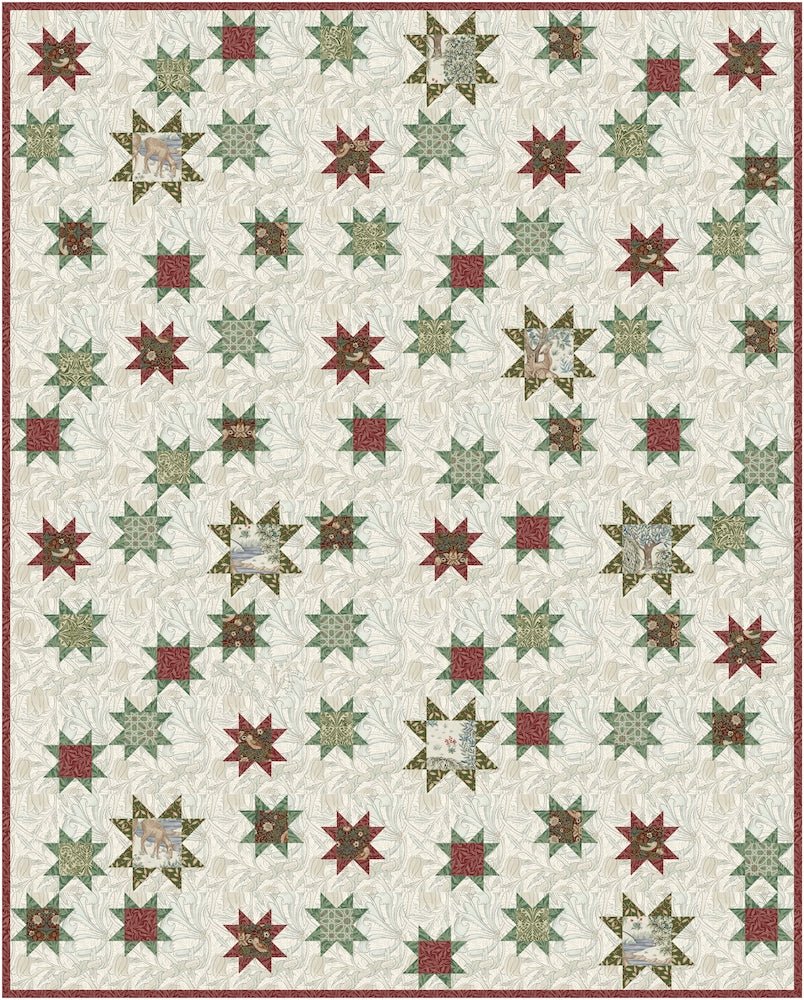 Sweetwater Twinkle Quilt Kit Emmit & Ivy - Moda Fabrics 142x142cm