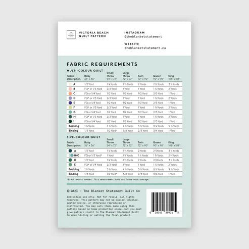 Victoria Beach Quilt Pattern - Woven Modern Fabric Gallery