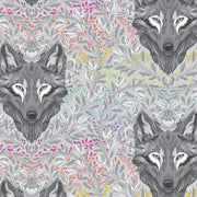 Wolf of Pink Street Fog - Woven Modern Fabric Gallery