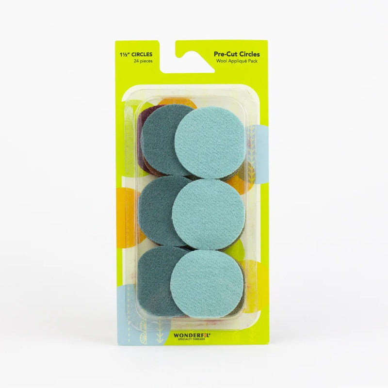 Wonderfil Pre Cut Wool Circle Appliqué Pack 1 1/2" - Woven Modern Fabric Gallery