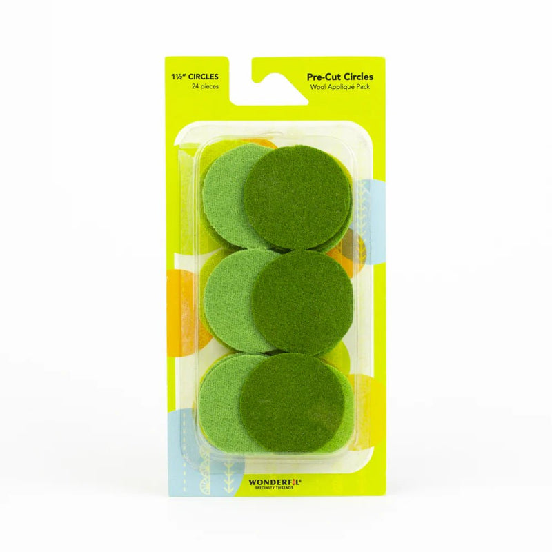 Wonderfil Pre Cut Wool Circle Appliqué Pack 1 1/2" - Woven Modern Fabric Gallery