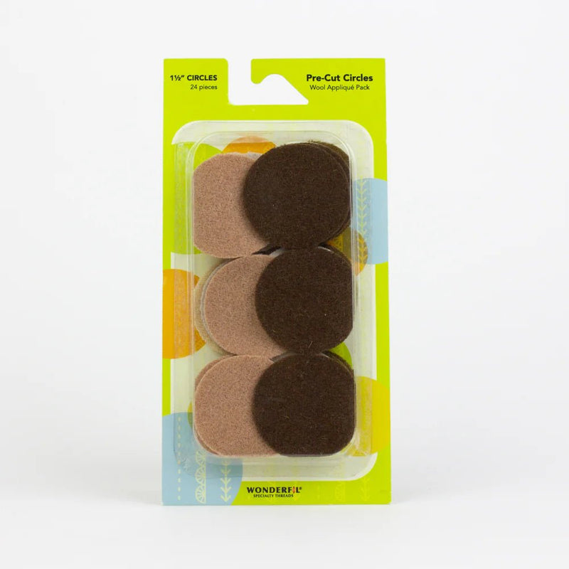 Wonderfil Pre Cut Wool Circle Appliqué Pack 1 1/2" - Woven Modern Fabric Gallery