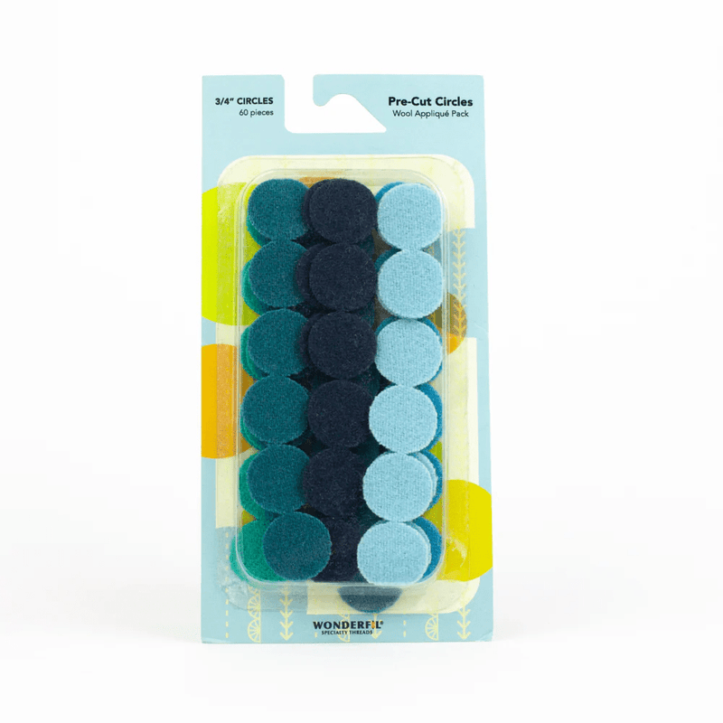 Wonderfil Pre Cut Wool Circle Appliqué Pack 3/4" - Woven Modern Fabric Gallery