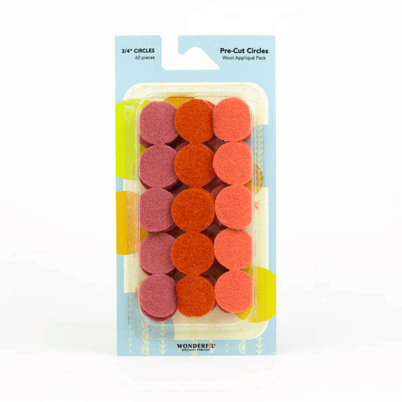 Wonderfil Pre Cut Wool Circle Appliqué Pack 3/4" - Woven Modern Fabric Gallery