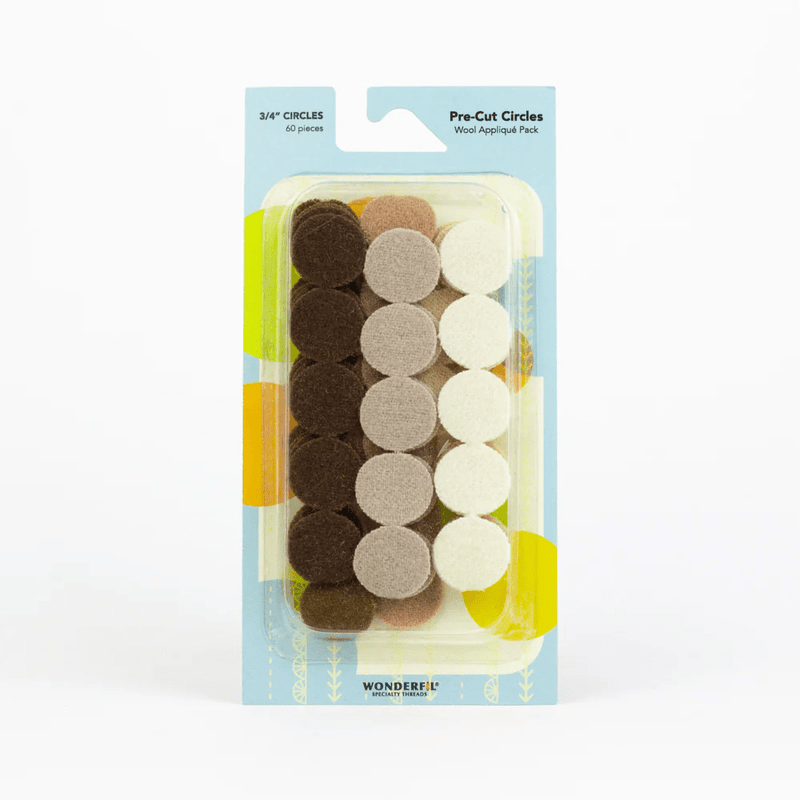 Wonderfil Pre Cut Wool Circle Appliqué Pack 3/4" - Woven Modern Fabric Gallery