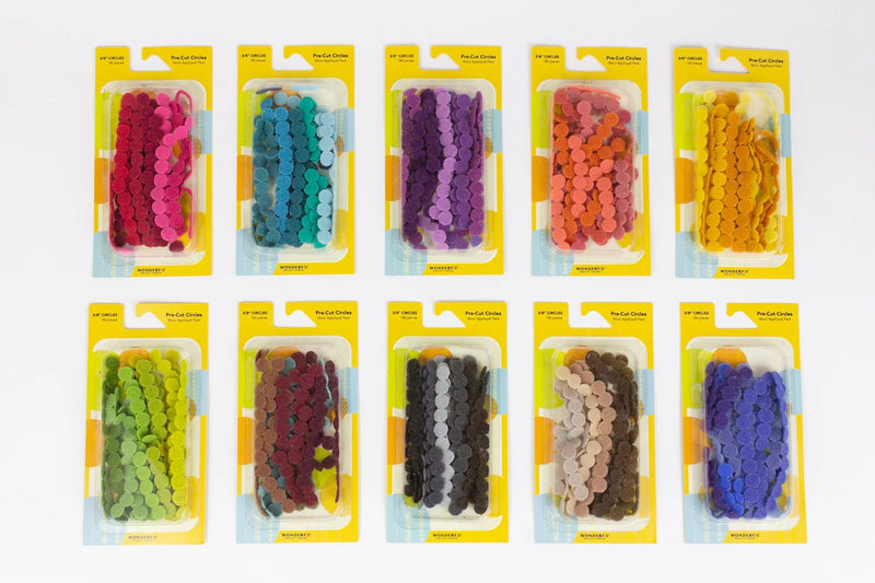 Wonderfil Pre Cut Wool Circle Appliqué Pack 3/8" - Woven Modern Fabric Gallery
