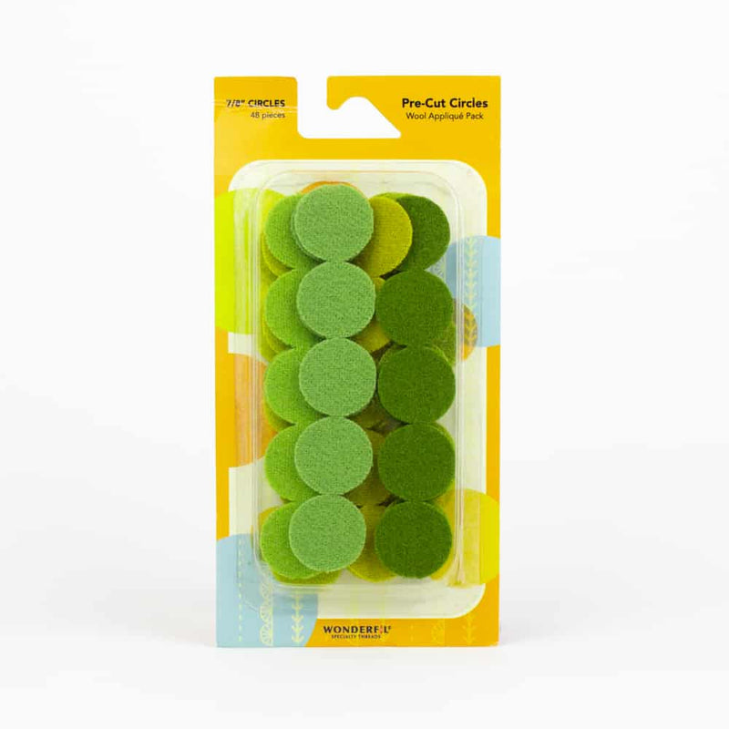Wonderfil Pre Cut Wool Circle Applique Pack 7/8" - Woven Modern Fabric Gallery