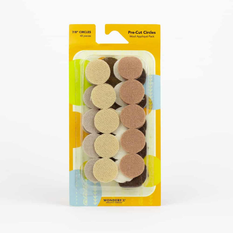 Wonderfil Pre Cut Wool Circle Applique Pack 7/8" - Woven Modern Fabric Gallery