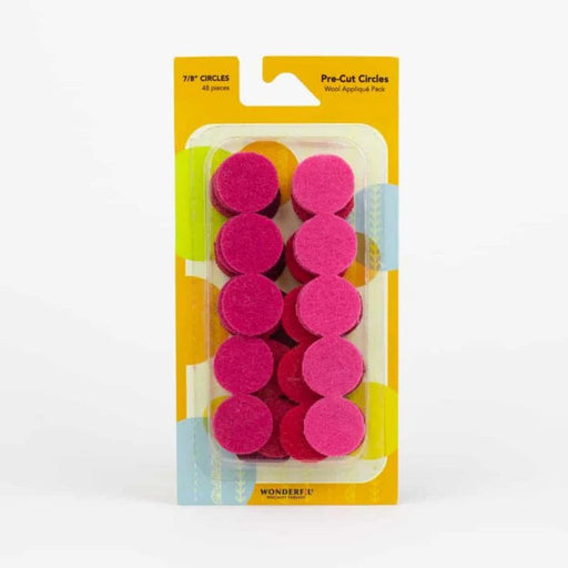 Wonderfil Pre Cut Wool Circle Applique Pack 7/8" - Woven Modern Fabric Gallery