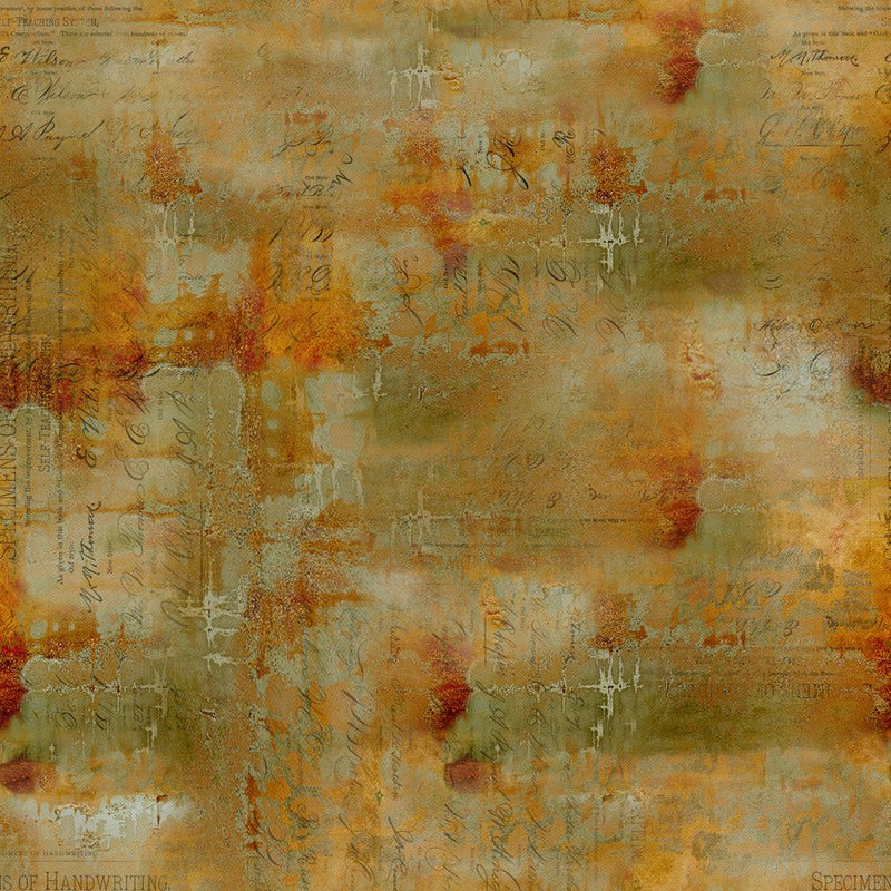 Tim Holtz Abandoned Writing Specimen Sienna - Woven Modern Fabric Gallery