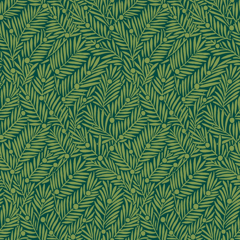 Yew & Aril Teal - Woven Modern Fabric Gallery