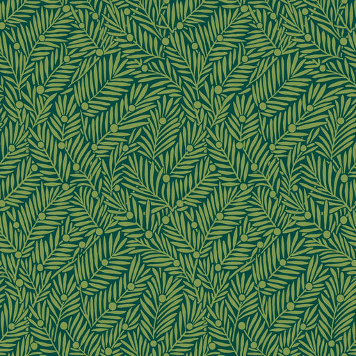 Yew & Aril Teal - Woven Modern Fabric Gallery