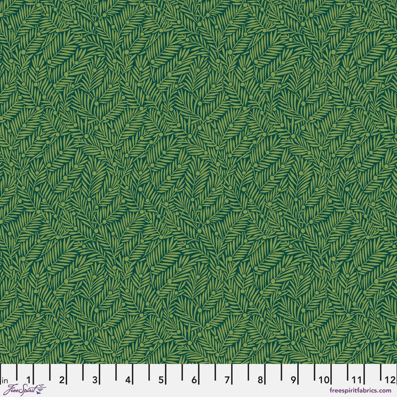 Yew & Aril Teal - Woven Modern Fabric Gallery