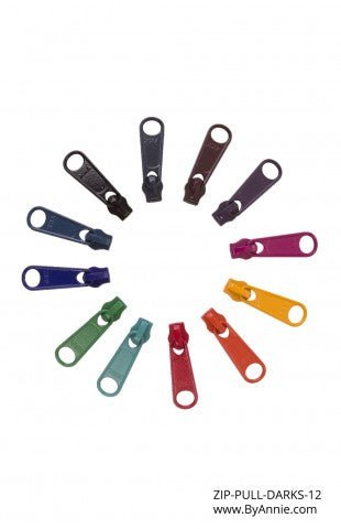 Zipper Pulls Set Dark - Woven Modern Fabric Gallery