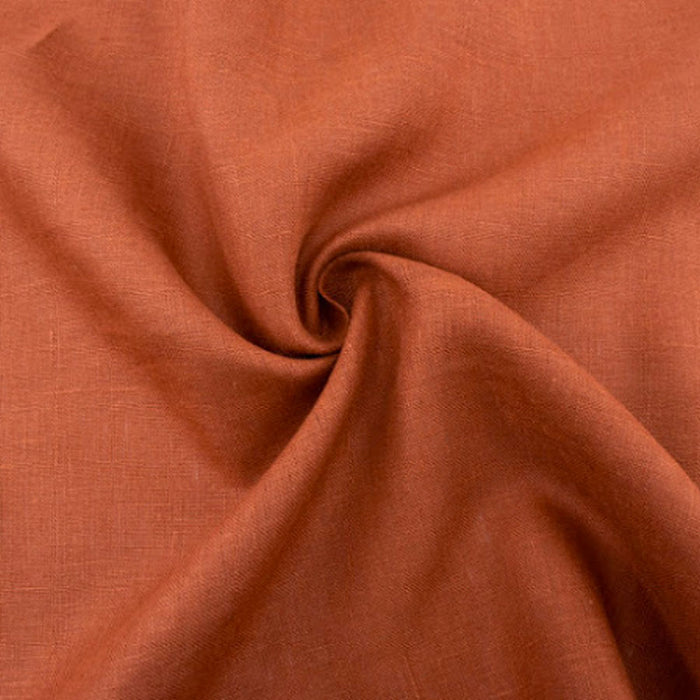 Organic Yarn Dyed Linen Apricot from Birch Fabrics sold by Online Canadian Fabric Store Woven Modern Fabric Gallery