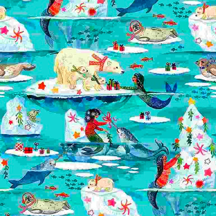 Arctic Mermaids fabric from Dear Stella Fabrics sold by Online Canadian Fabric Store Woven Modern Fabric Gallery