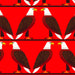 Bald Eagle Organic cotton fabric by Charley Harper.  Sold by Canadian online fabric store Woven Fabric Gallery.