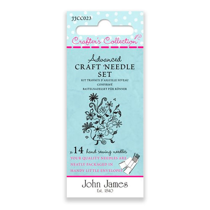 Beginners Craft needle set by John James. Sold by Canadian online fabric store Woven Fabric Gallery.