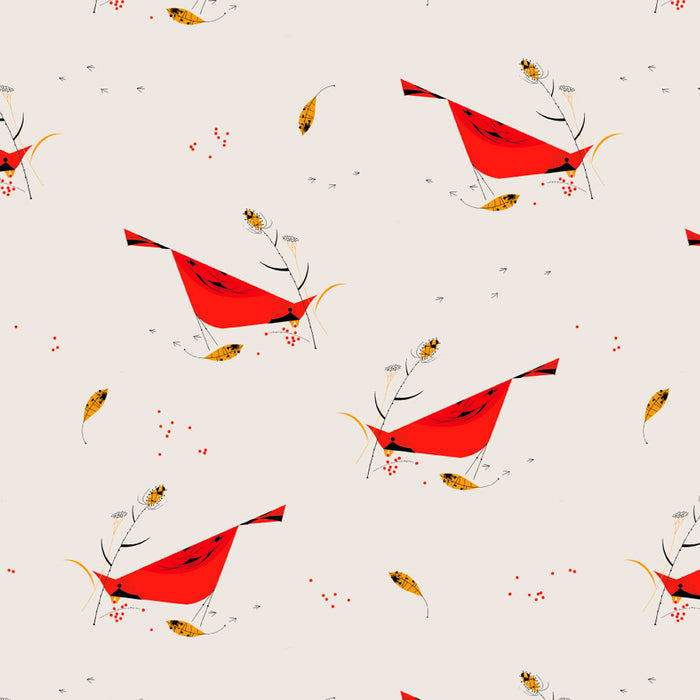 Berry Feast organic fabric by Charley Harper from Birch Organic Fabrics . Sold by Canadian online fabric store Woven Fabric Gallery.
