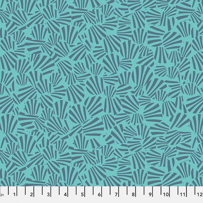 Big Sliver Teal fabric by Victoria Findlay Wolfe . Sold by Canadian online fabric store Woven Fabric Gallery.