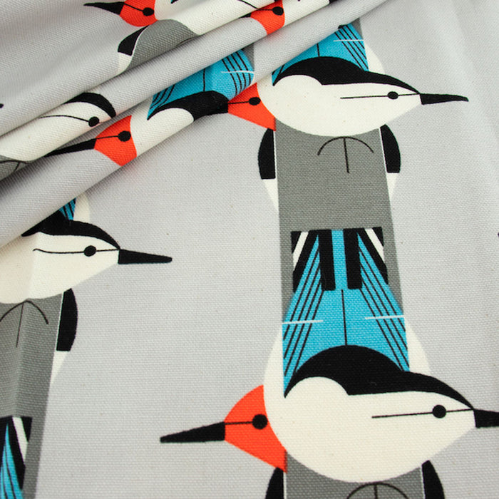  Upside Downside  organic canvas  by Charley Harper from Birch Fabrics. Sold by Canadian online fabric store Woven Fabric Gallery.
