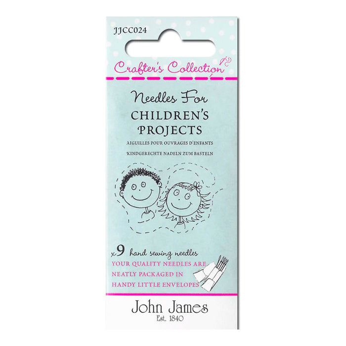 John James Needles for Children's Projects.  Sold by Canadian onine fabric store Woven Fabric Gallery.