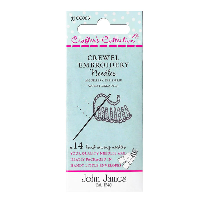 John James Crewel Embroidery Needles . Sold by Canadian onine fabric store Woven Fabric Gallery.