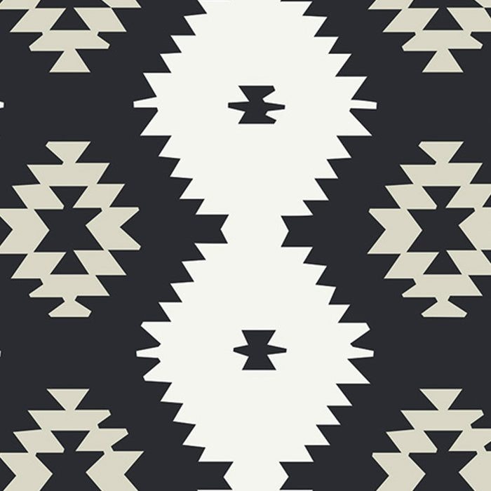Daring Tribal Noir fabric from Art Gallery Fabrics. Sold by Canadian onine fabric store Woven Fabric Gallery. 