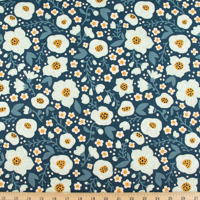  Donna Denim organic cotton lawn fabric from Birch Fabrics. Sold by Canadian online fabric store Woven Fabric Gallery.