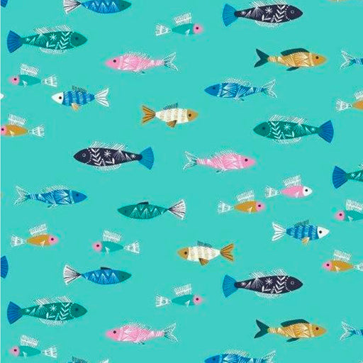 Fish fabric from Dashwood Studios sold by Online Canadian Fabric Store Woven Modern Fabric Gallery