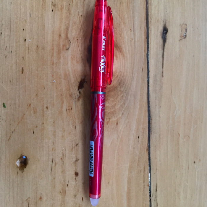 Frixion .05mm Red pen. Sold by Canadian online fabric store Woven Fabric Gallery.