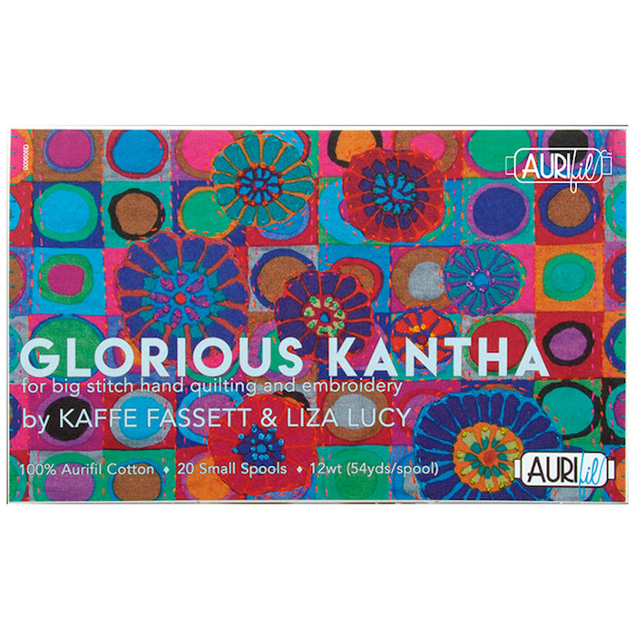 Glorious Kantha Aurifil Thread Set. Sold by Canadian online fabric store Woven Fabric Gallery.