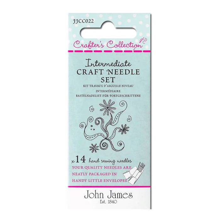 John James Intermediate Craft Needle Set. Sold by Canadian online fabric store Woven Fabric Gallery.