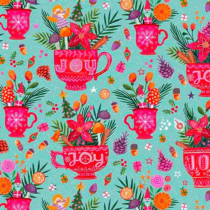 Joy to the World fabric from Dear Stella Fabrics. Sold by Canadian online fabric store Woven Fabric Gallery.