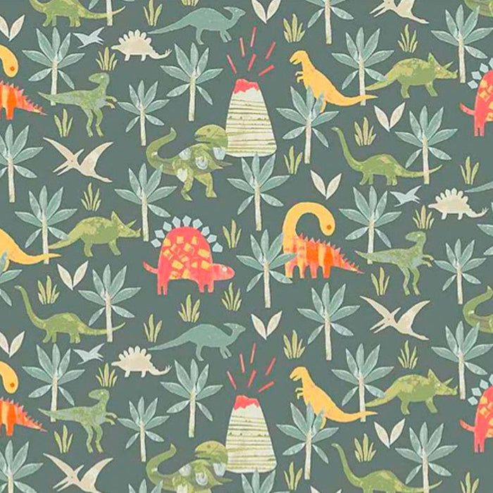 Jurassic Forest  fabric from Dear Stella. Sold by Canadian online fabric store Woven Fabric Gallery.