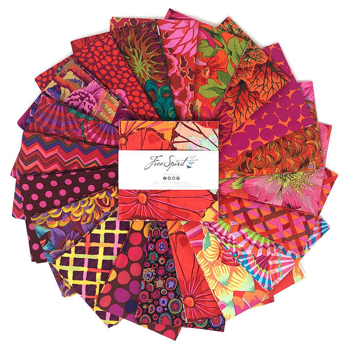 Equartor 5" fabric charm pack by Kaffe Fassett.  Sold by Canadian online fabric store Woven Fabric Gallery.